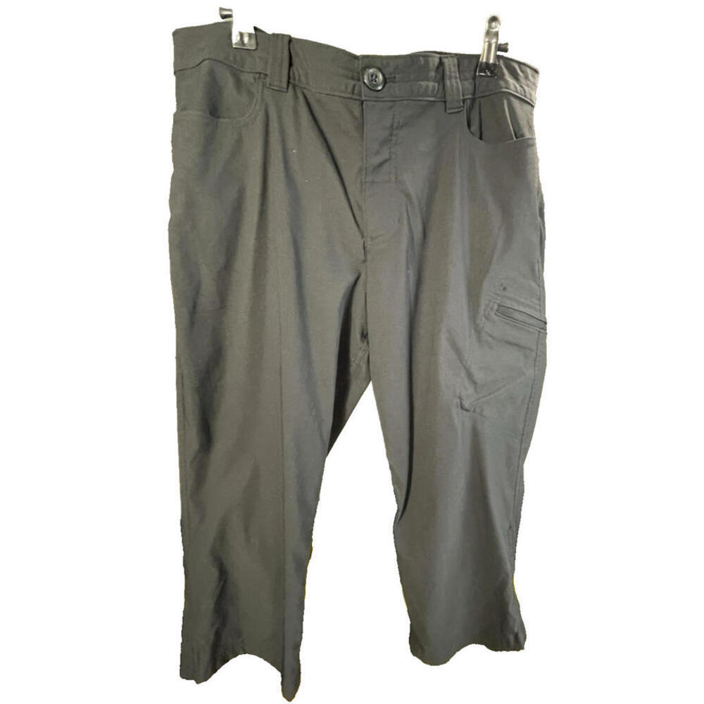 Eddie Bauer Women's Black Capri Crop Pants Size 14 Hiking Stretch Travel Active